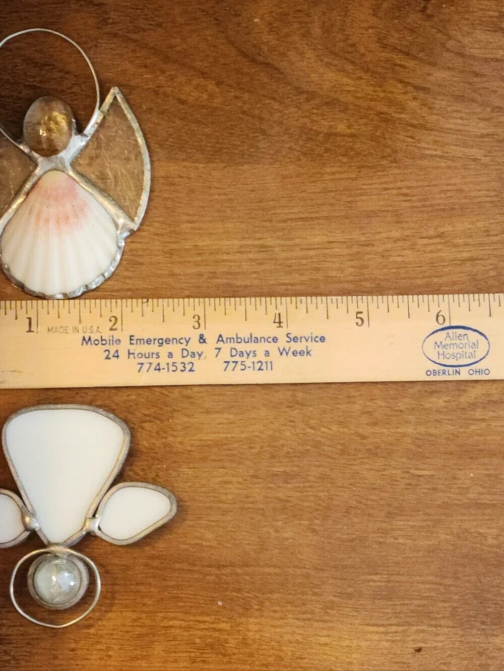 Vtg Angel Ornaments Suncatchers Shell 